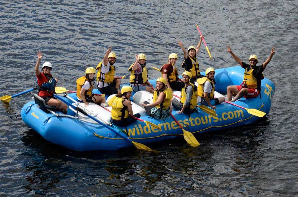 étudiants en rafting