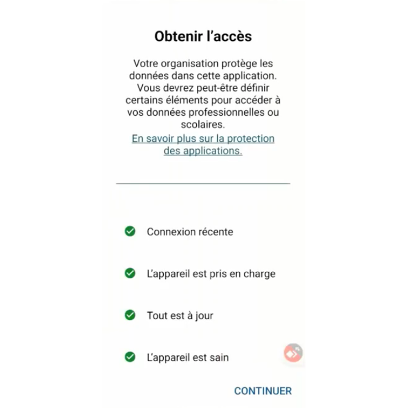 Obtenir l'accès à l'écran
