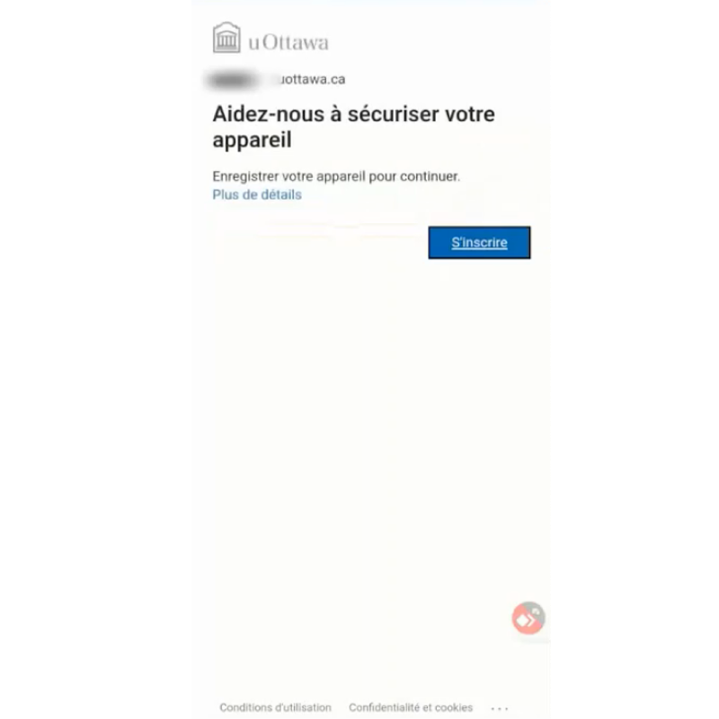 S'inscrire à l'AMF sur l'application du portail d'entreprise Intune