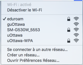  Image de l'étape 2 montrant le réseau Eduroam