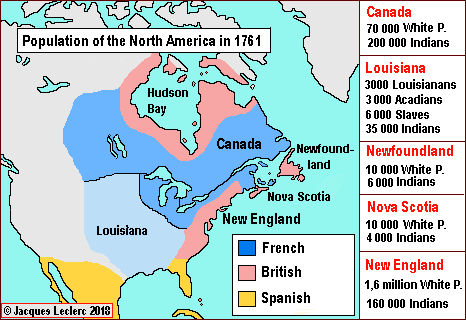 Carte de l'amérique du Nord