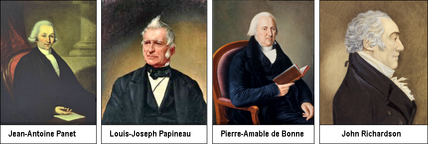 Jean-Antoine Panet, Louis joseph Papineay, Pierre-Amable de Bonne, John Richardson
