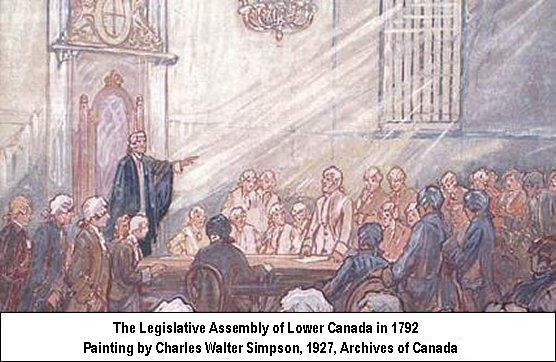 The Legislative Assembly of Lower Canada in 1792