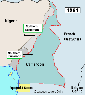 la carte de Cameroun