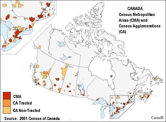Census Metropolitan Areas and Census Agglomerations