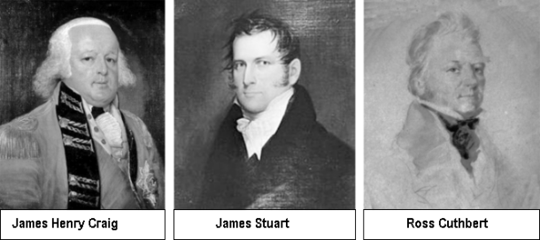 James Henry Craig, James Stuart, Ross Cuthbert