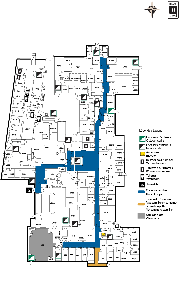 Carte accessible - Tabaret Niveau 0