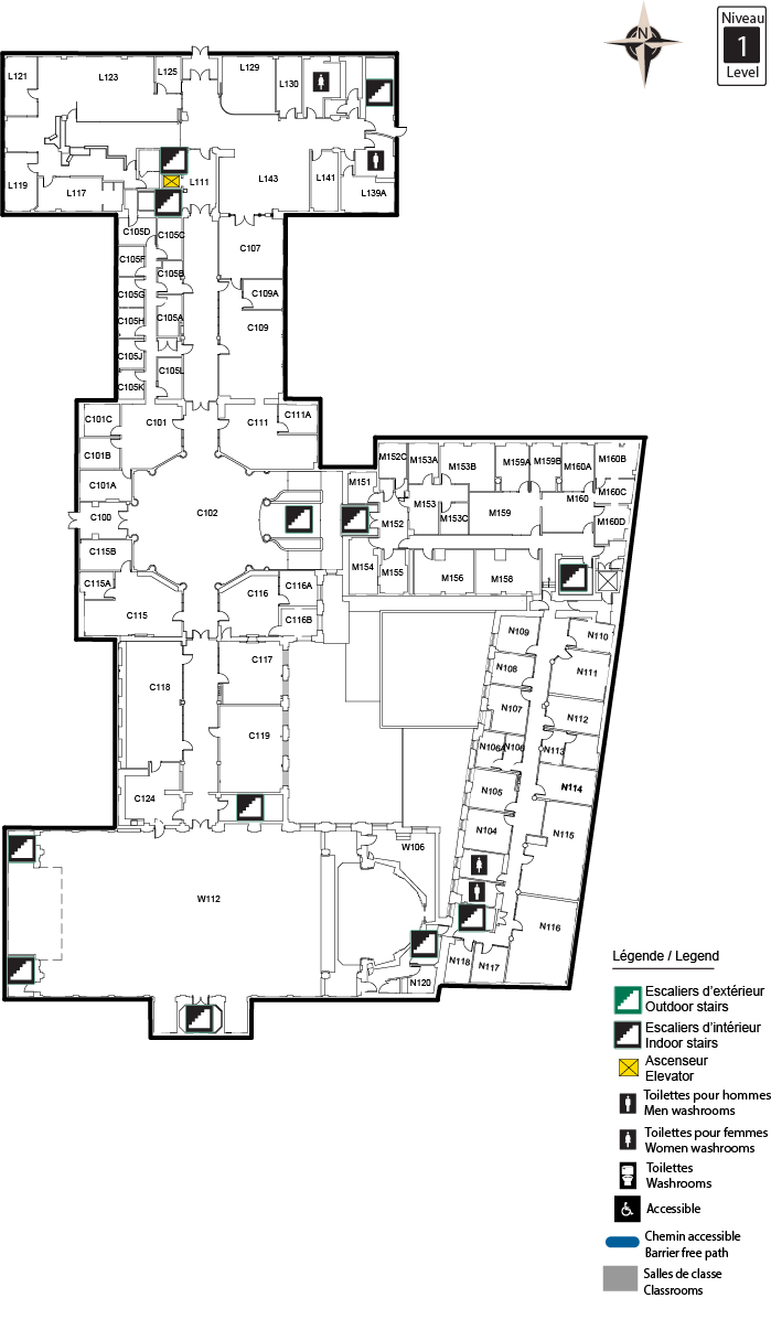 Carte accessible - Tabaret Niveau 1