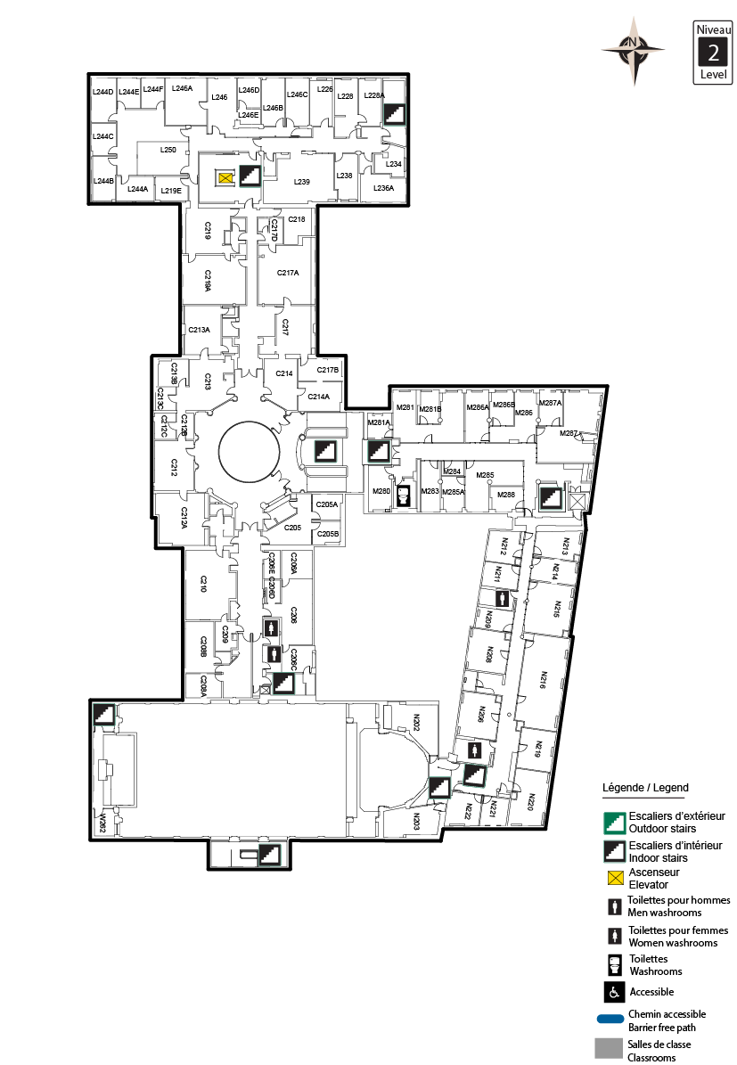 Carte accessible - Tabaret Niveau 2