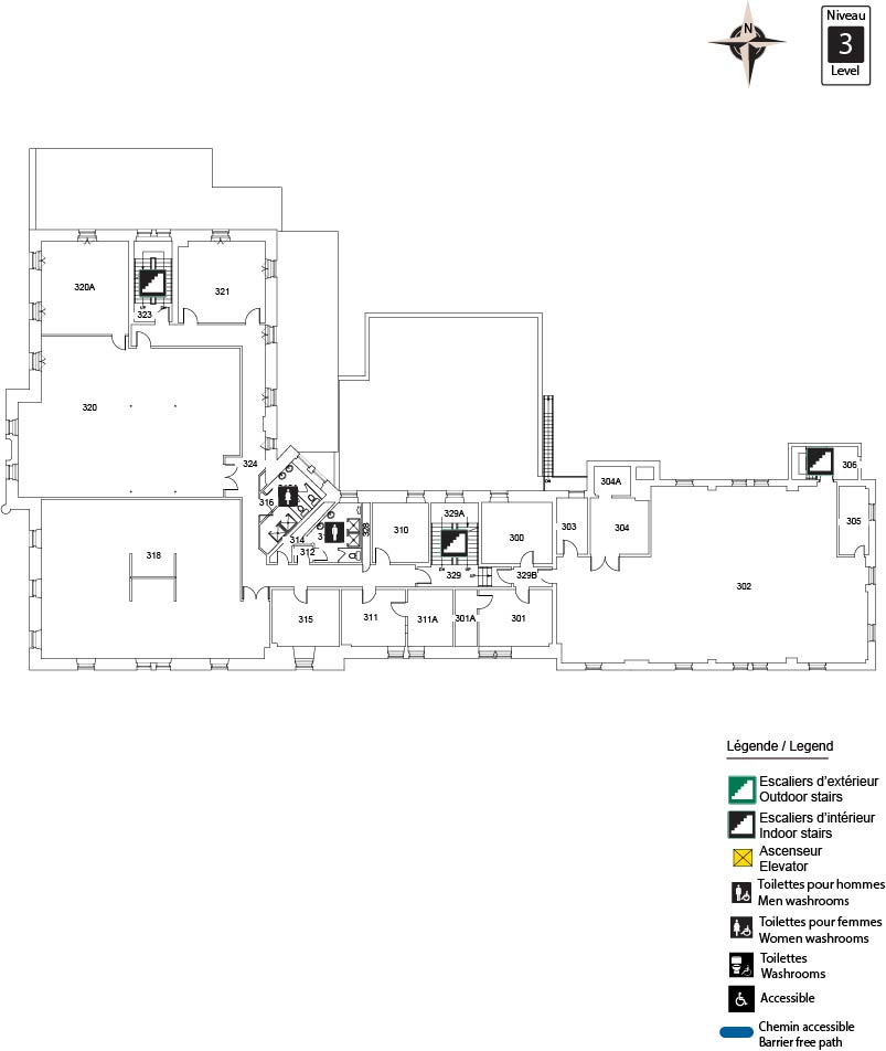 100 Laurier Level 3 map