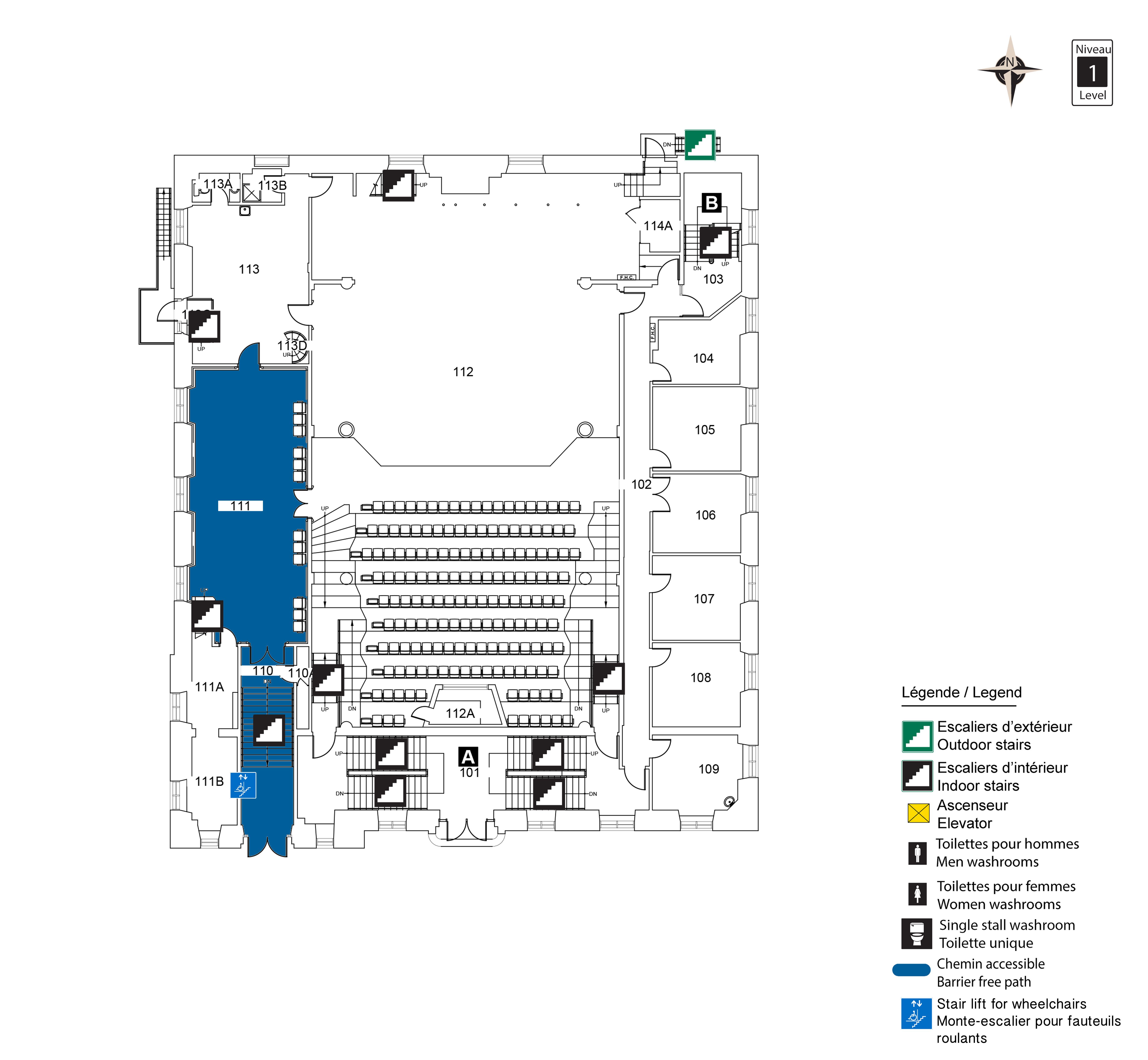 Carte accessible du SMN niveau 1