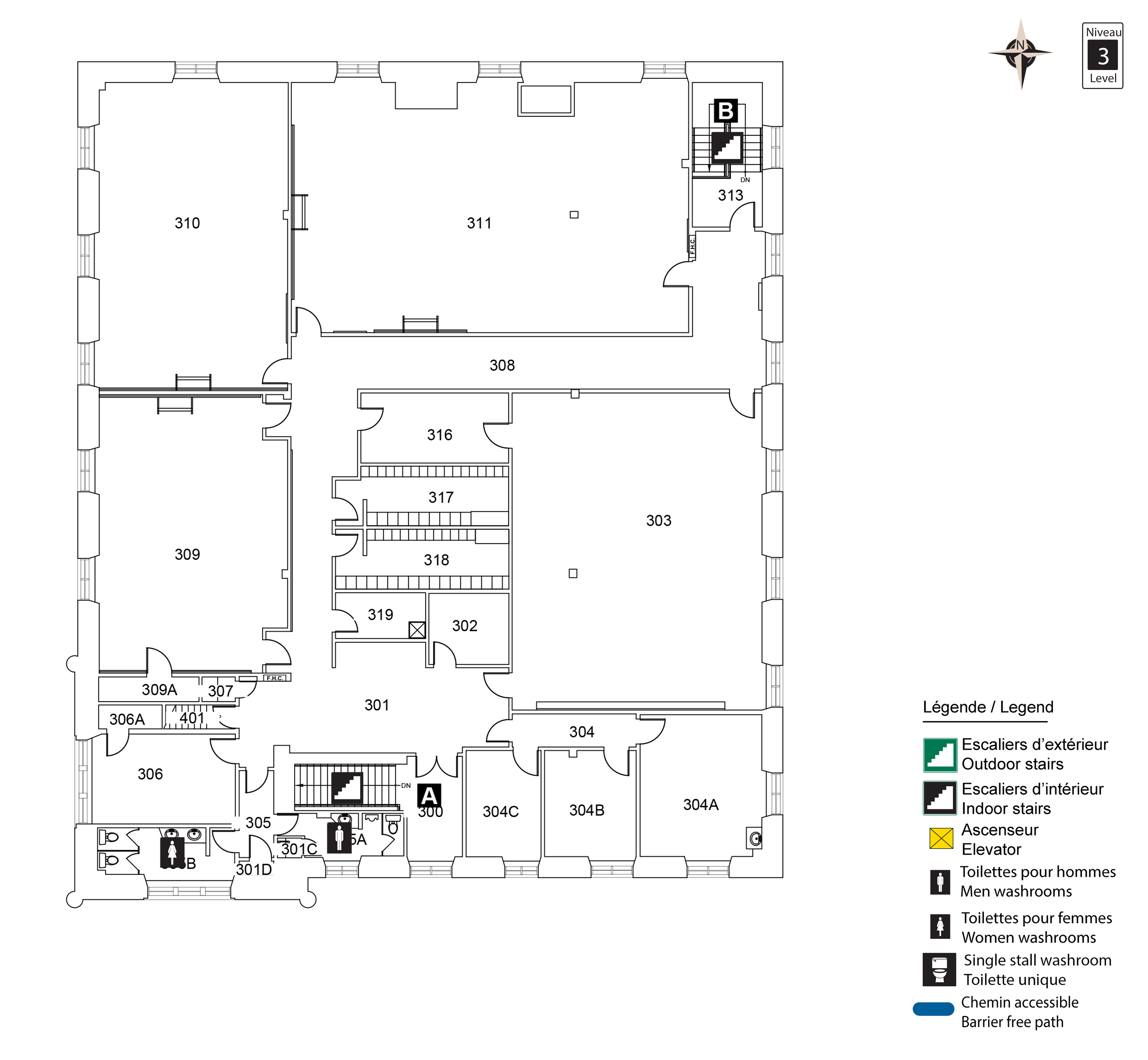 Carte accessible du SMN niveau 3