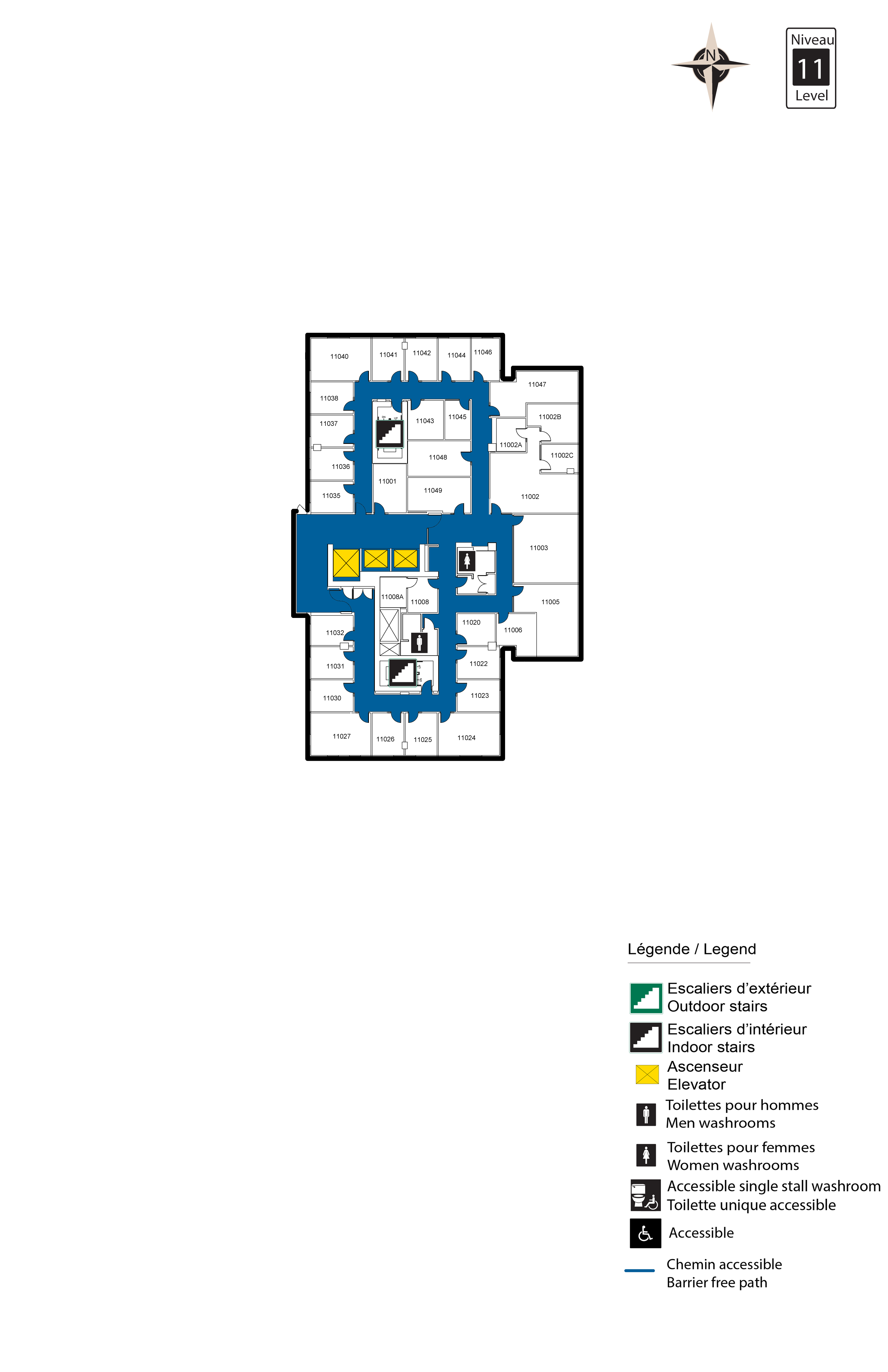 Niveau 11 plan d'étage