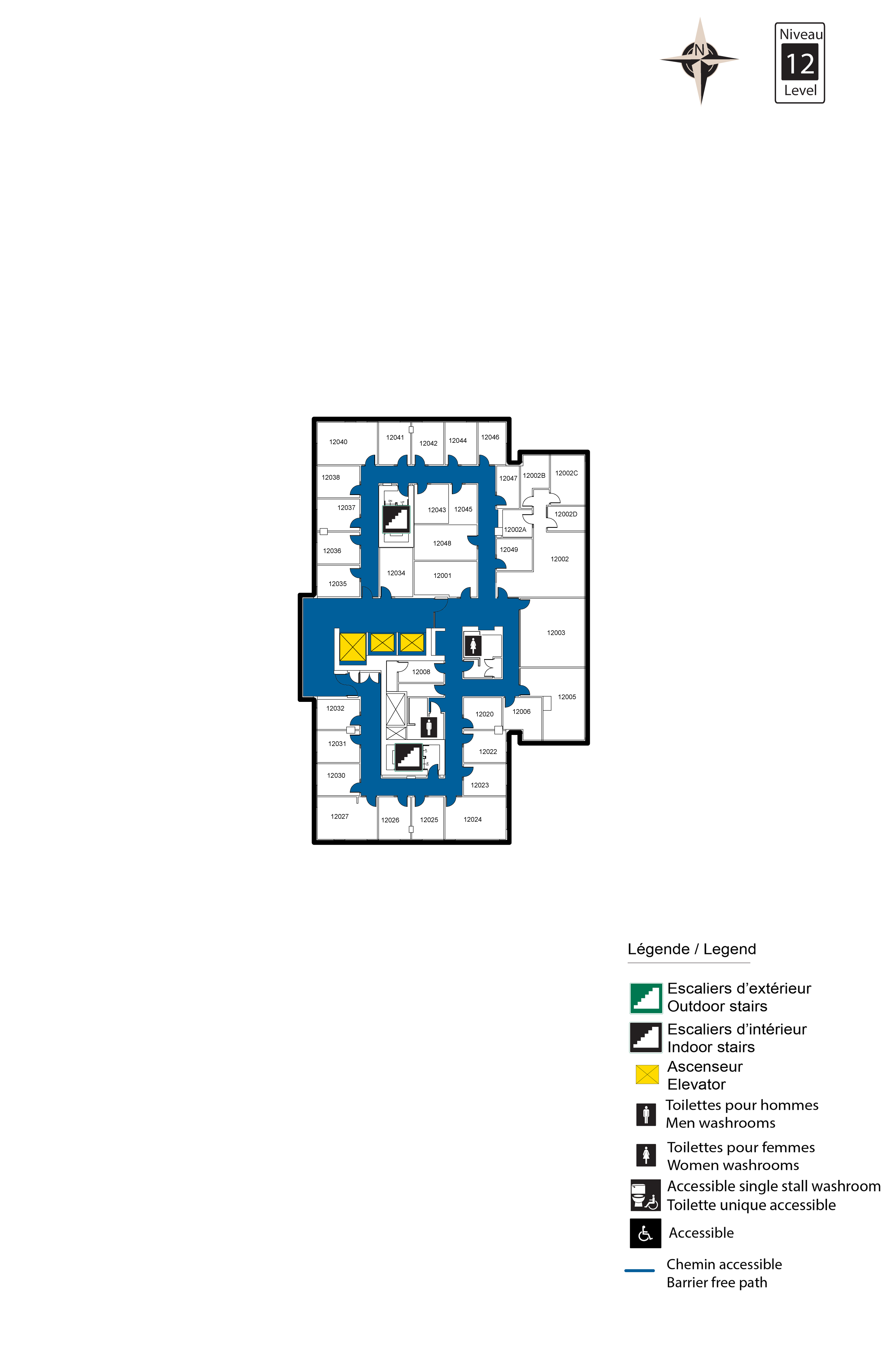 Niveau 12 plan d'étage