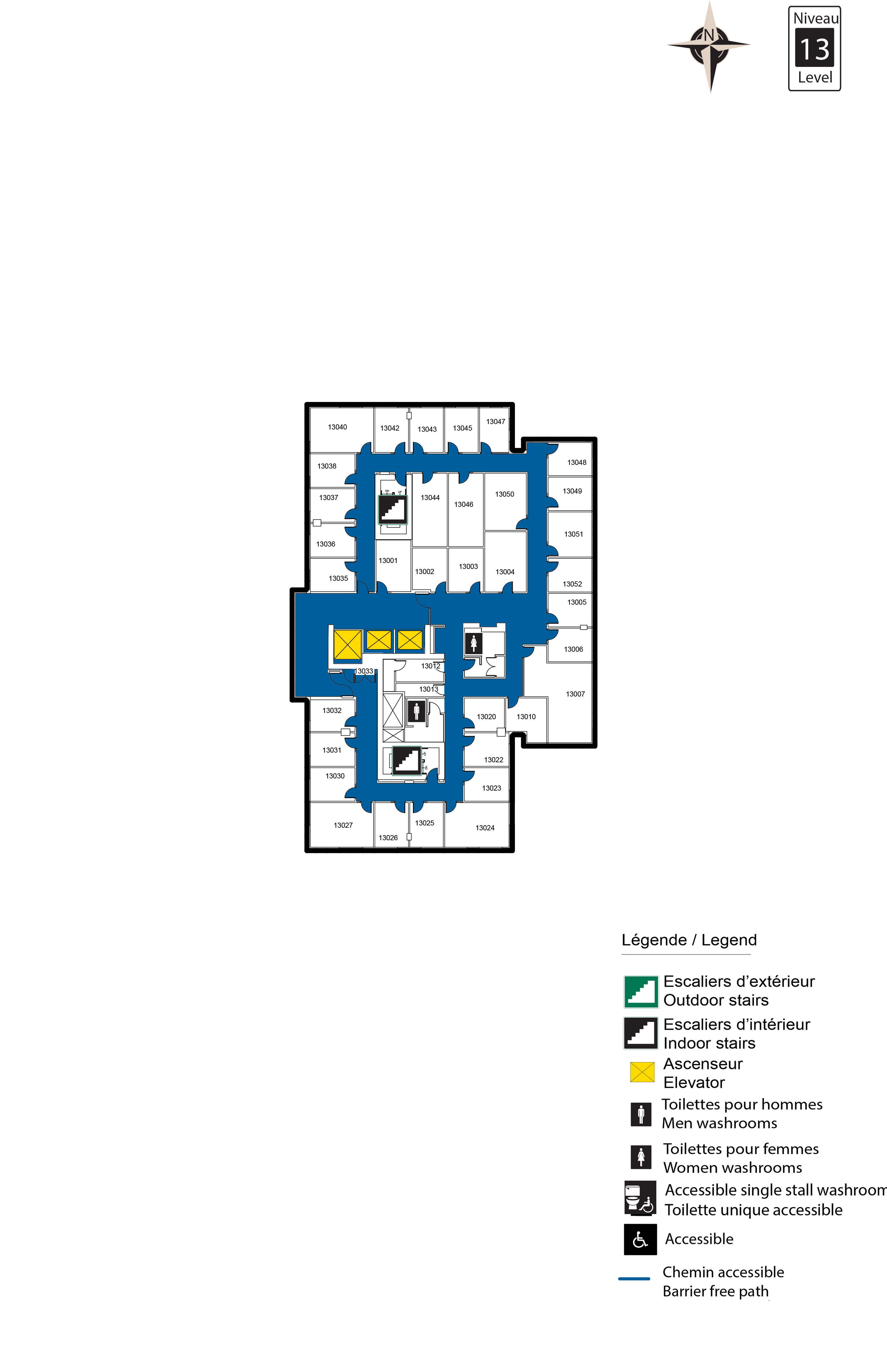 Niveau 13 plan d'étage