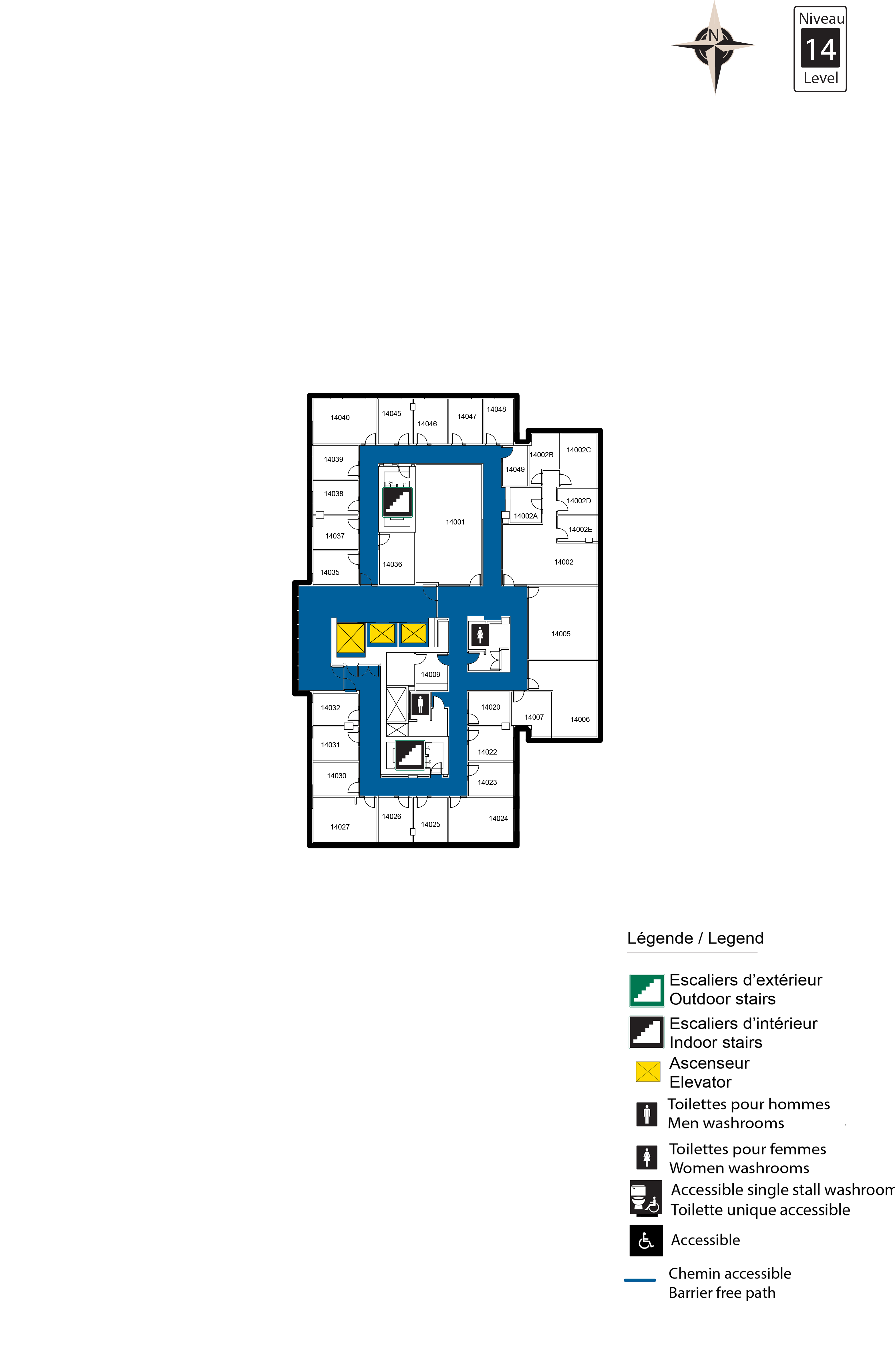 Niveau 14 plan d'étage