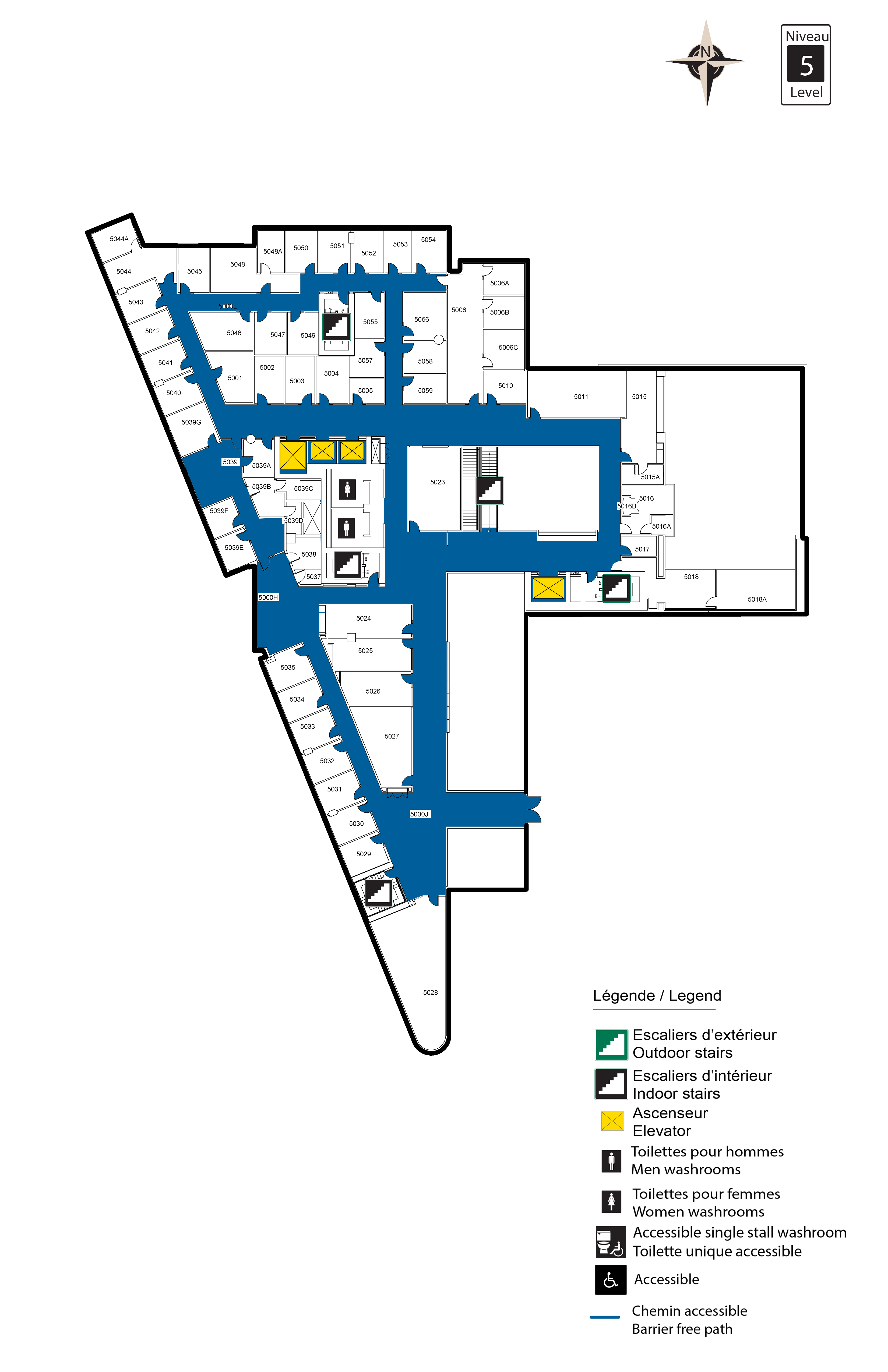 Niveau 5 plan d'étage