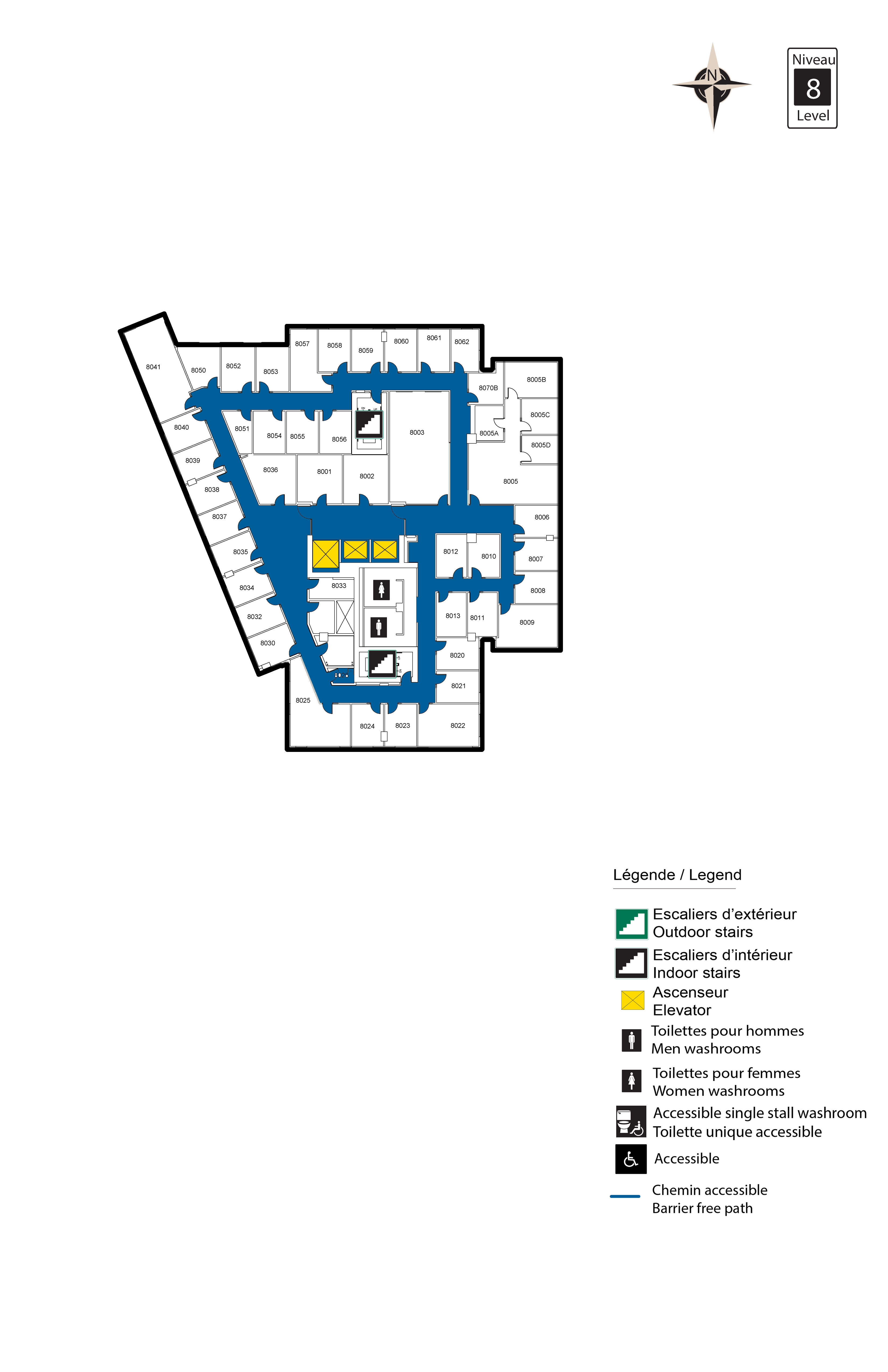 Niveau 8 plan d'étage