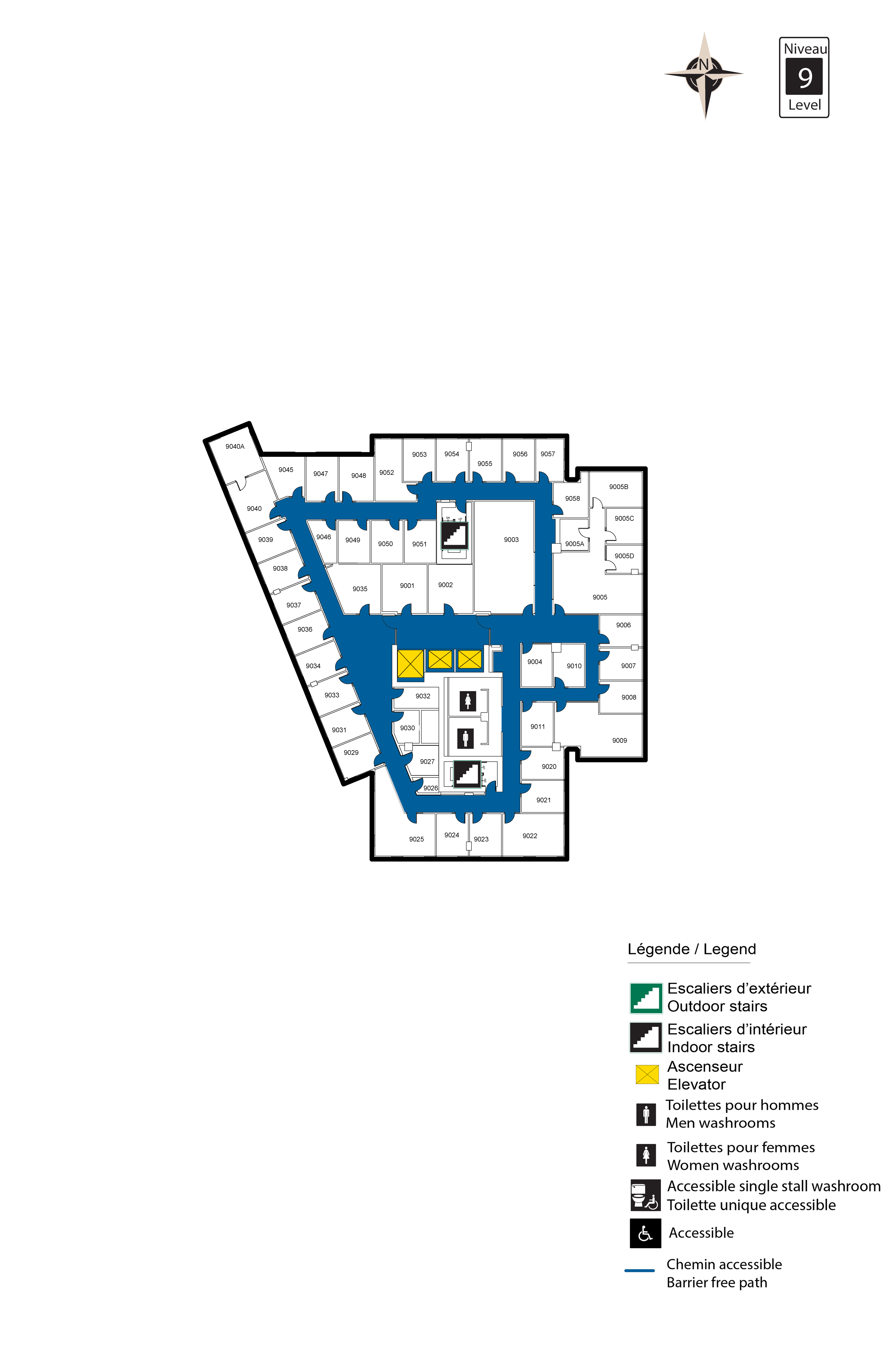 Niveau 9 plan d'étage