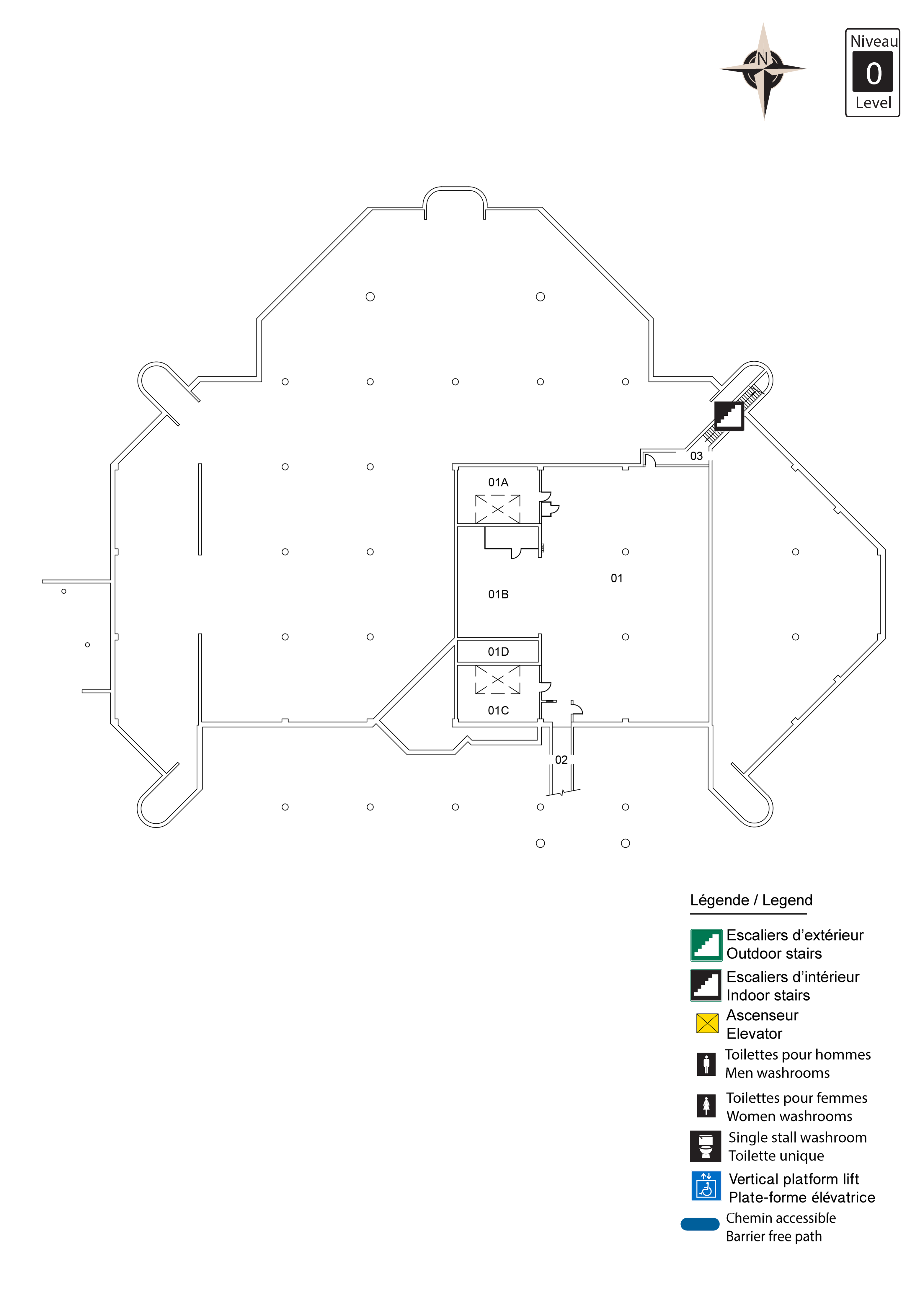 Carte accessible du niveau 0 de LMX