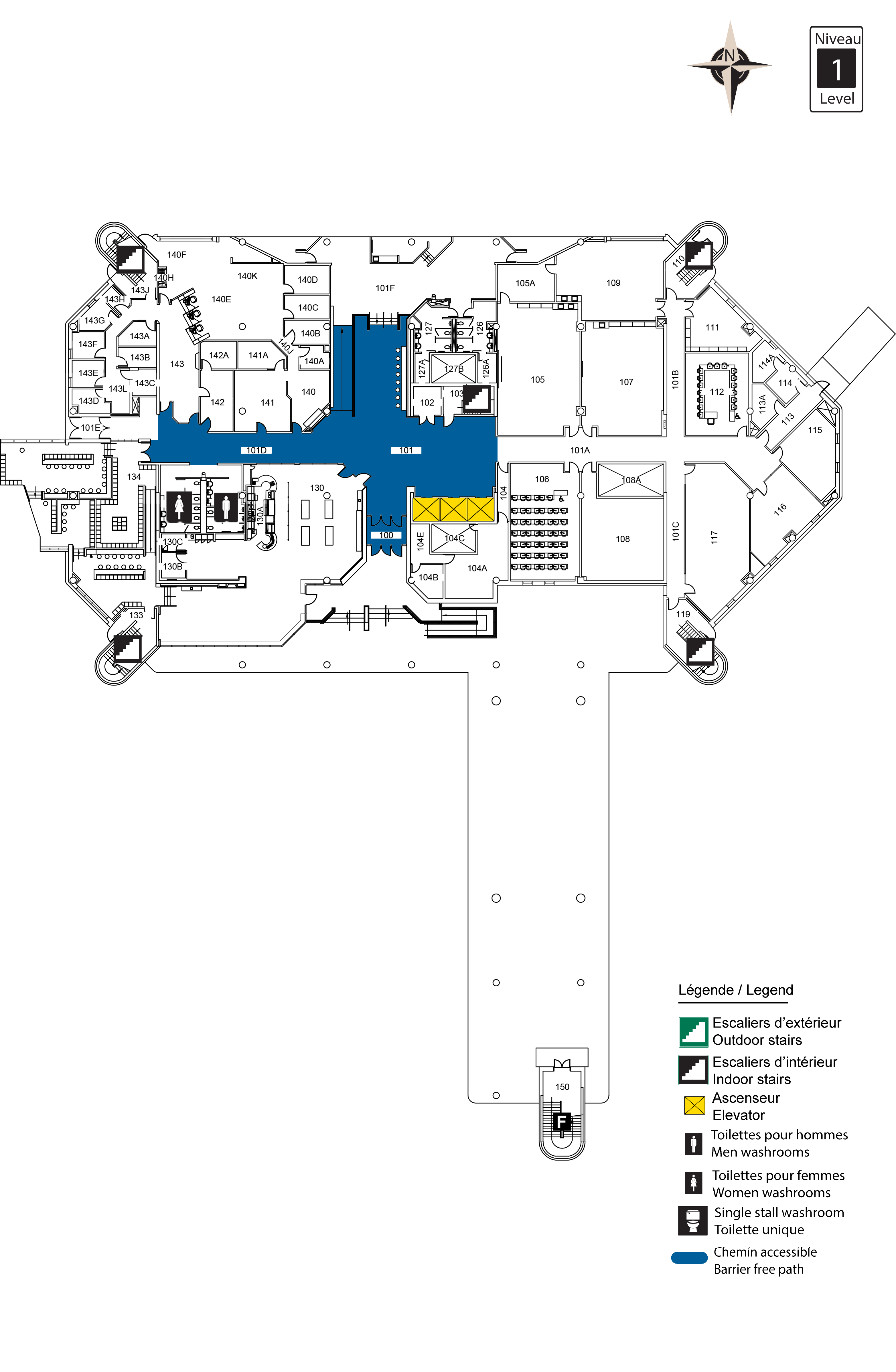 Carte accessible du niveau 1 de LMX