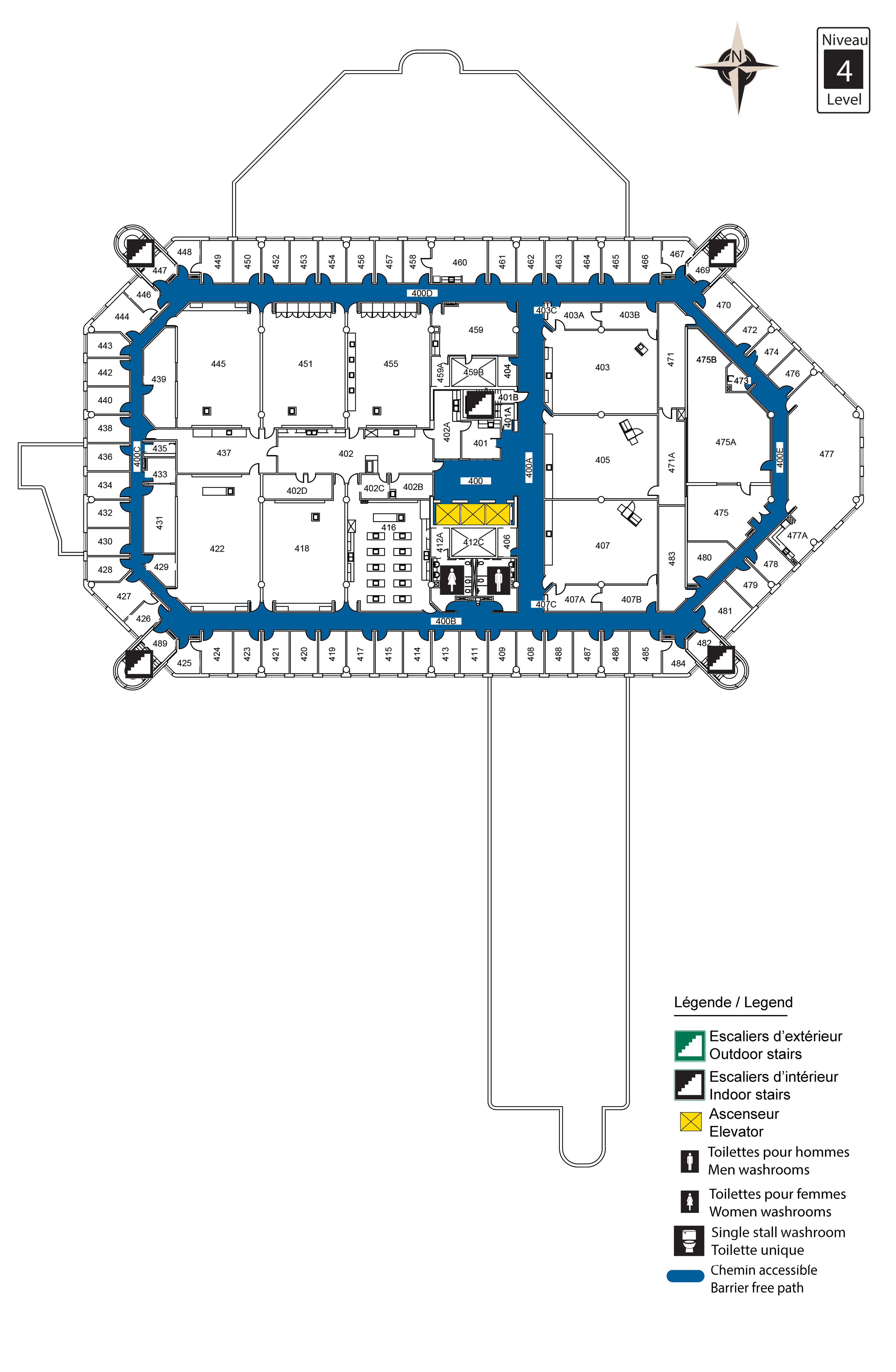 Carte accessible du niveau 4 de LMX