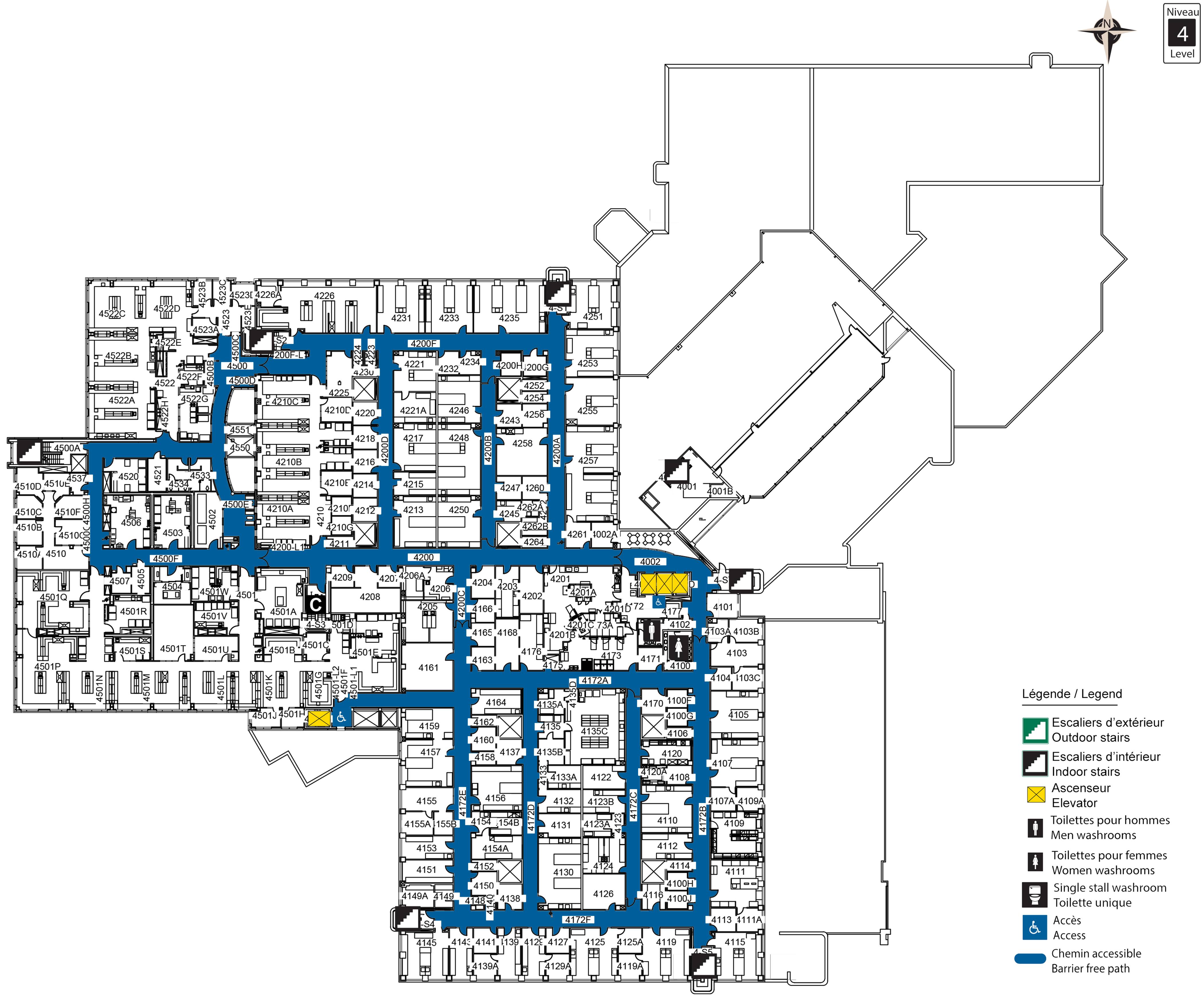 Carte accessible - RGN niveau 4