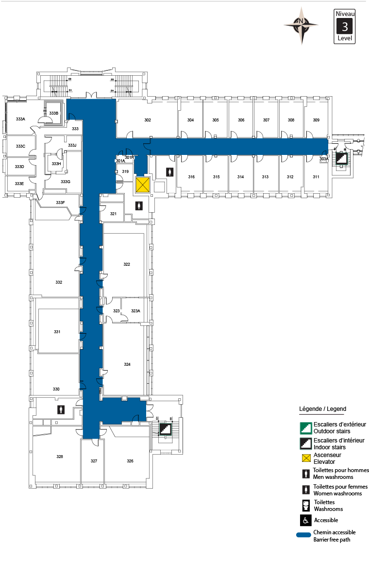 Plan d'accès au niveau 3 du SMD