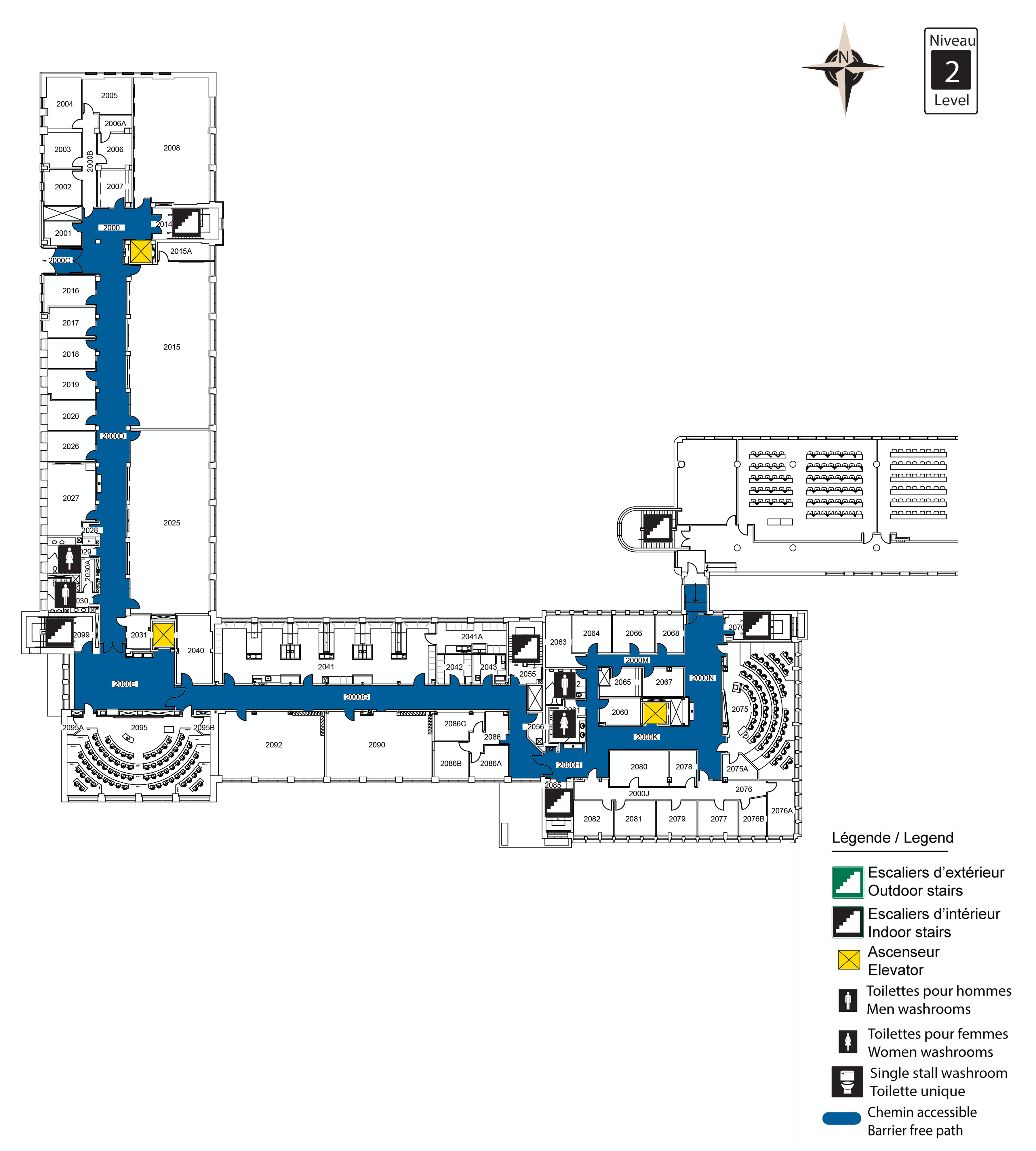 Carte d'accès au niveau 2 du RNV