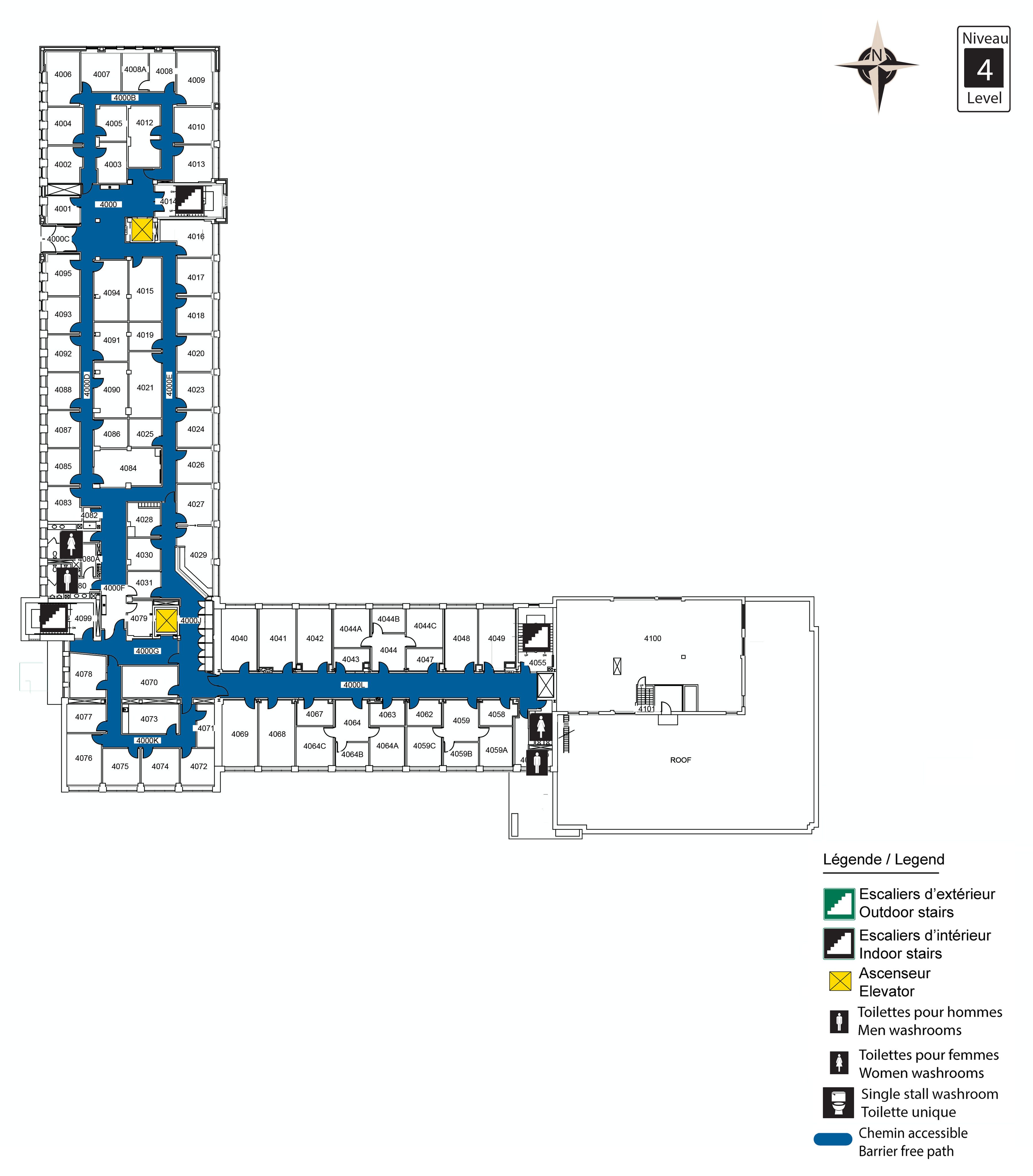 Carte d'accès au niveau 4 du RNV