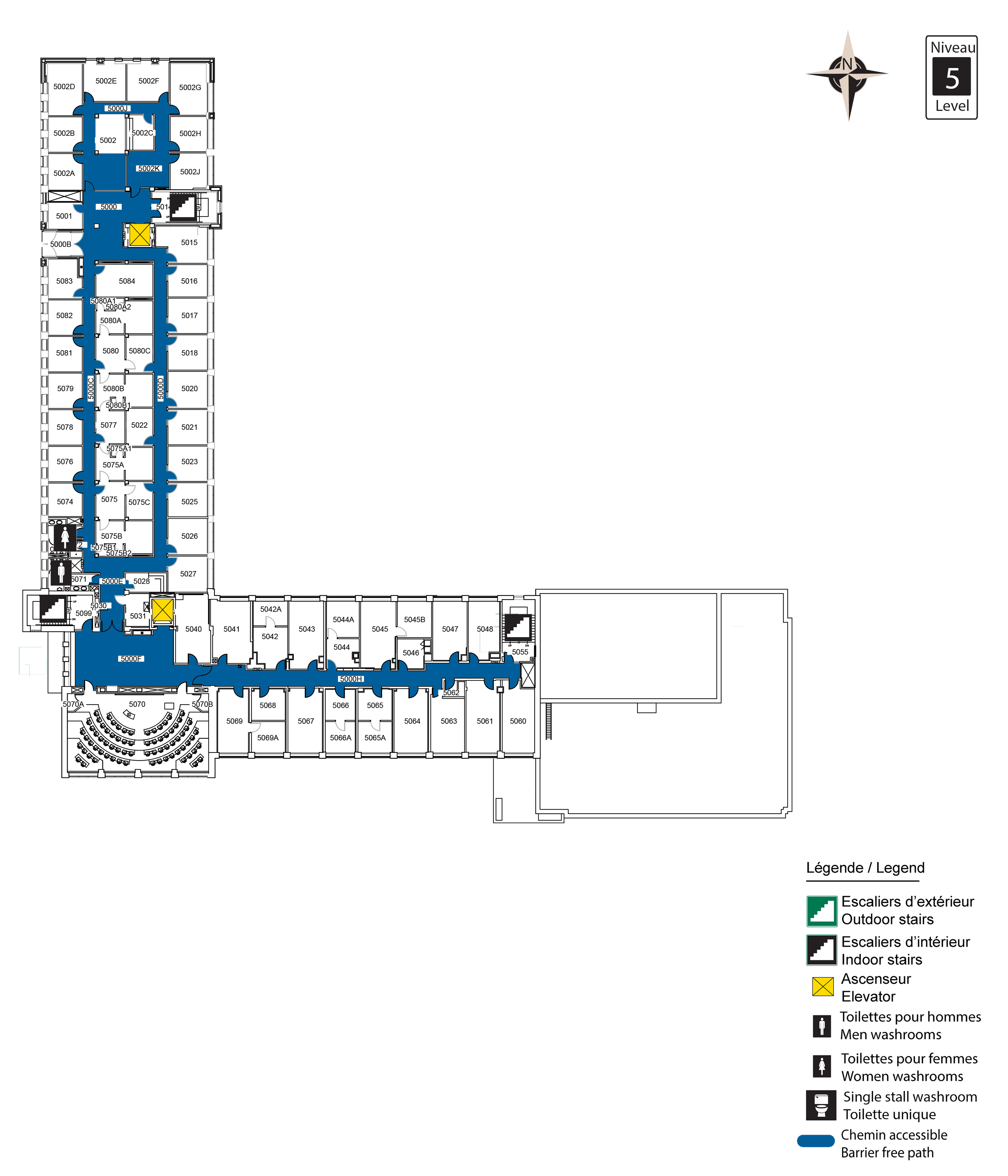 Carte d'accès au niveau 5 du RNV