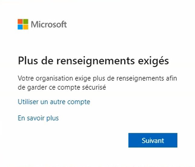Capture d'écran de l'interface Microsoft