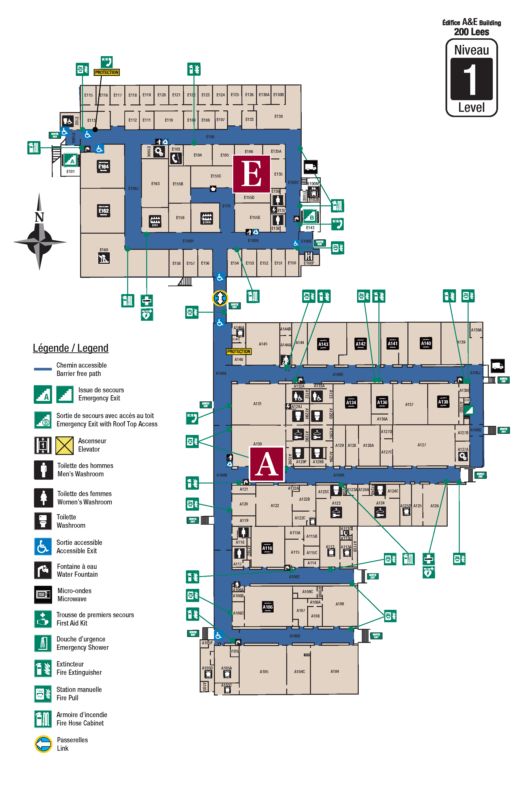 Carte accessible - Lees niveau 1