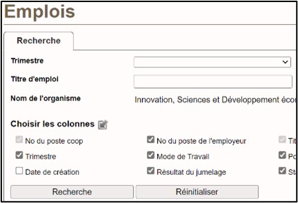 Navigateur COOP - Emplois