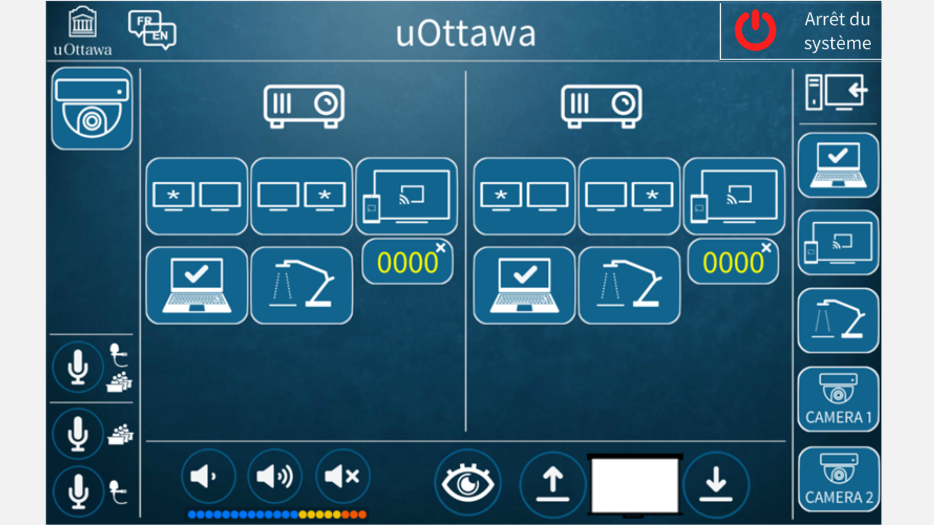 Image montrant la configuration du panneau de contrôle avec deux écrans et bureau étendu