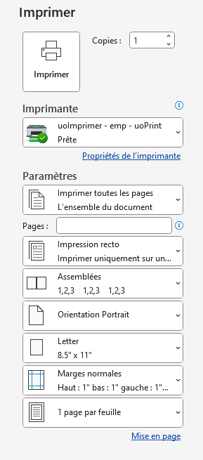 Interface impression 