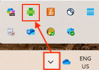 Capture d'écran de la barre des applications sous Windows