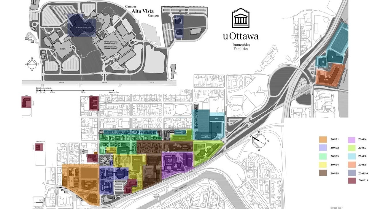 Uottawa zones map