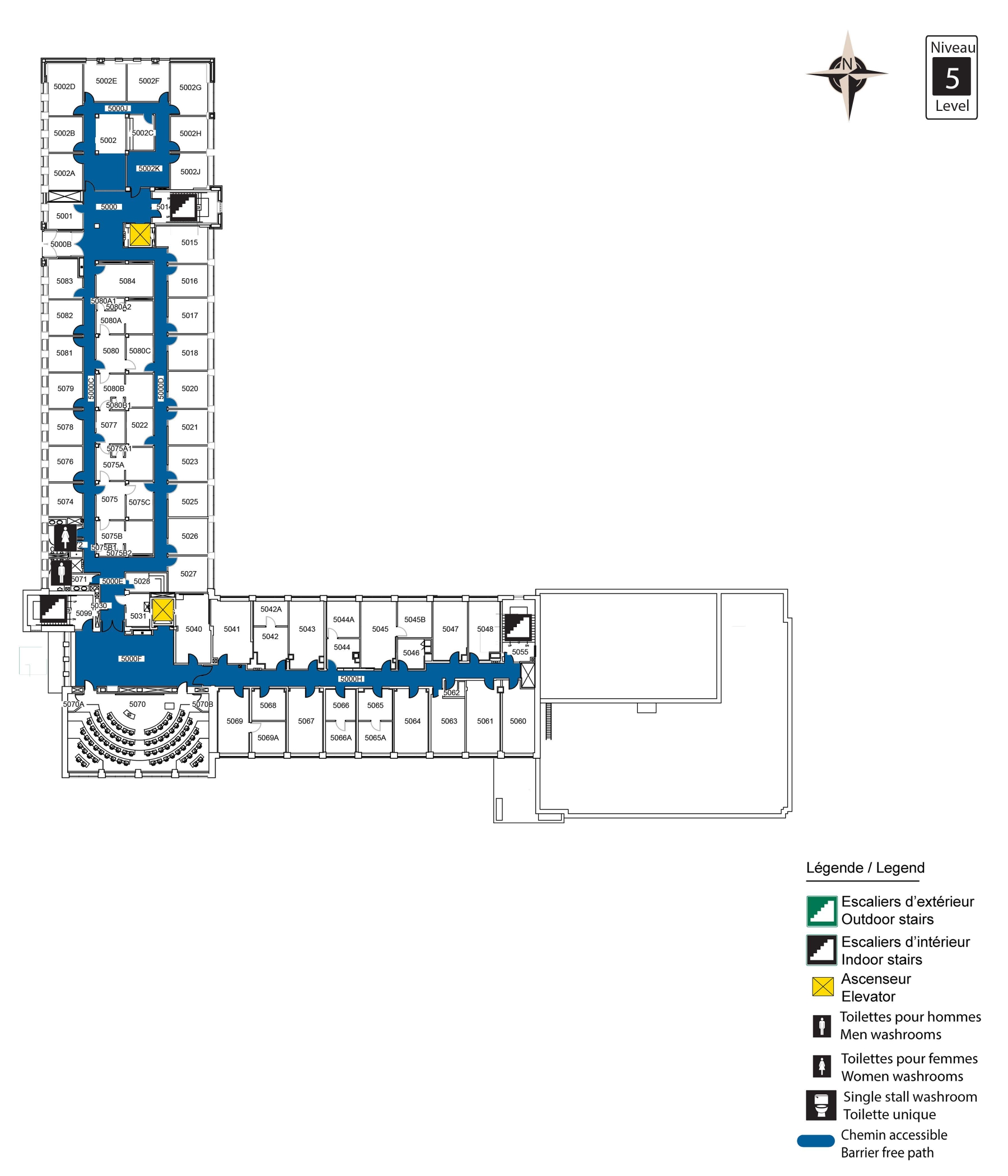 Carte d'accès au niveau 5du RNV