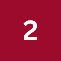 chiffre 2 sur fond rouge