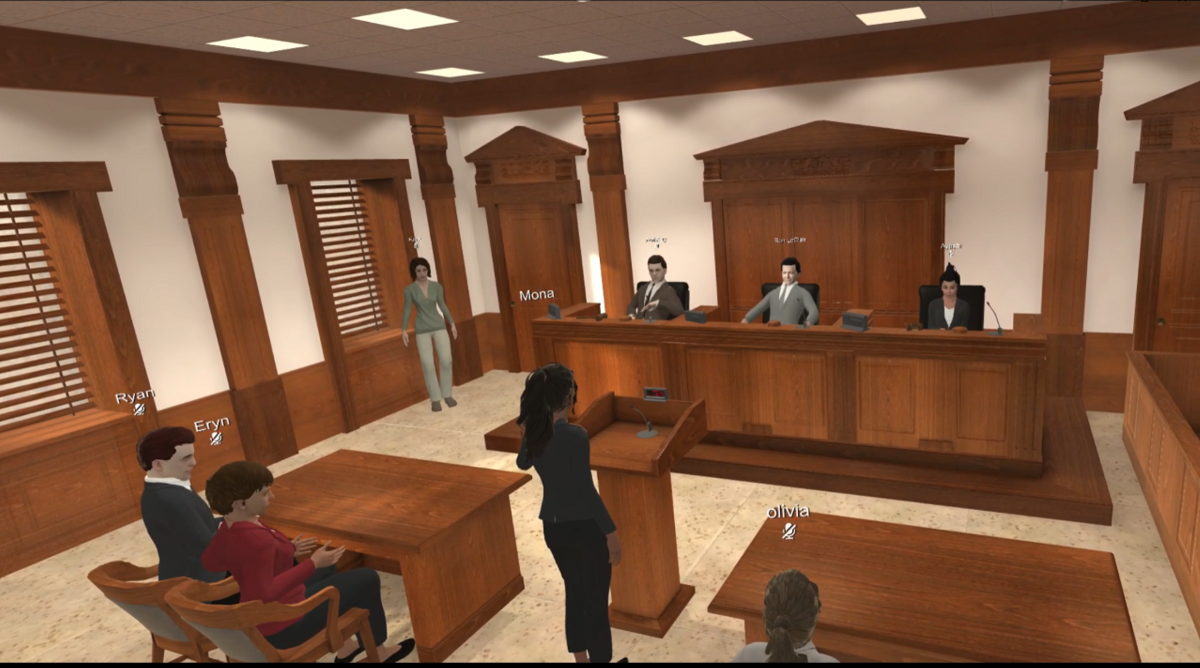A quoi ressemble une salle d'audience dans un metaverse