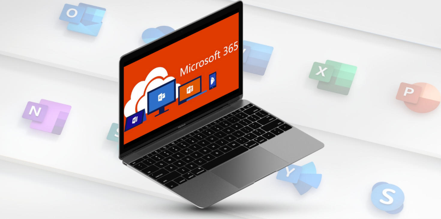 -	‘Representing password change’ – Laptop displaying Microsoft 365