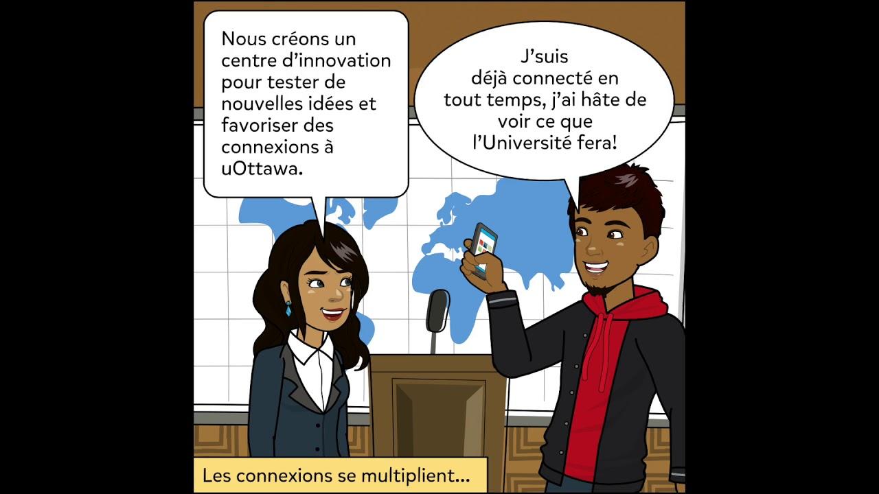 Caricature de deux personnes discutant de l'apprentissage bimodal.