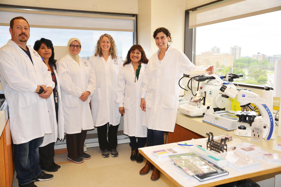 Membres du personnel de la plateforme technologique d’histologie :