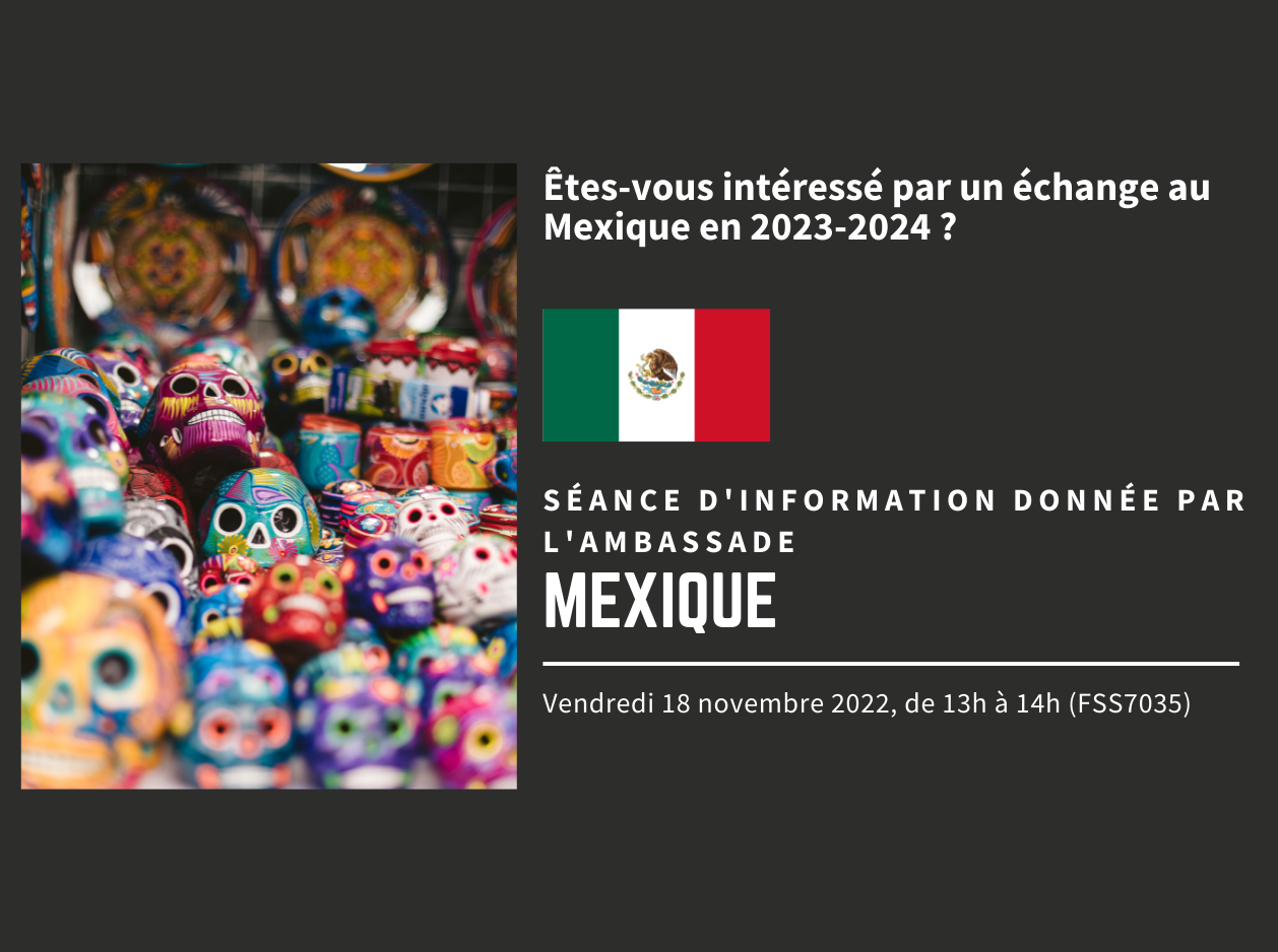 Affiche de la séance d'information de l'ambassade du Méxique