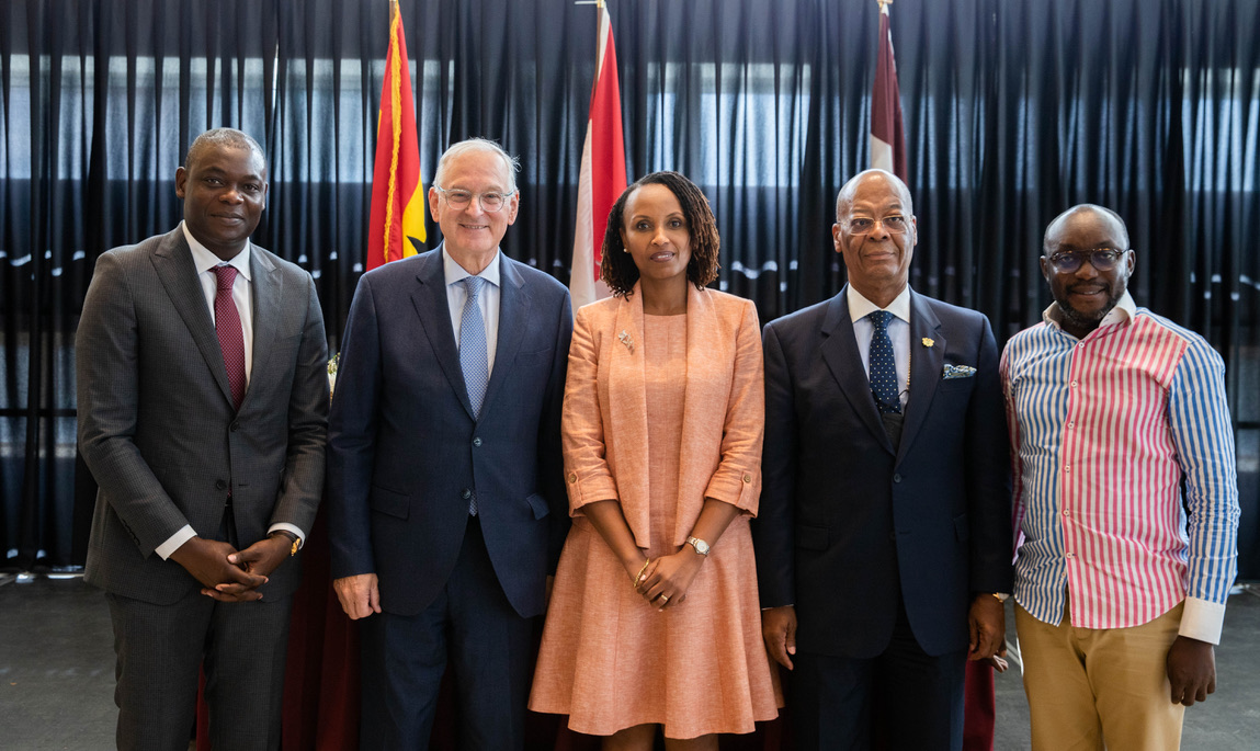 Sanni Yaya, Jacques Frémont, Lydie Hakizimana, S.E. Anelm Ransford Sowah et Kingsley Agyemang