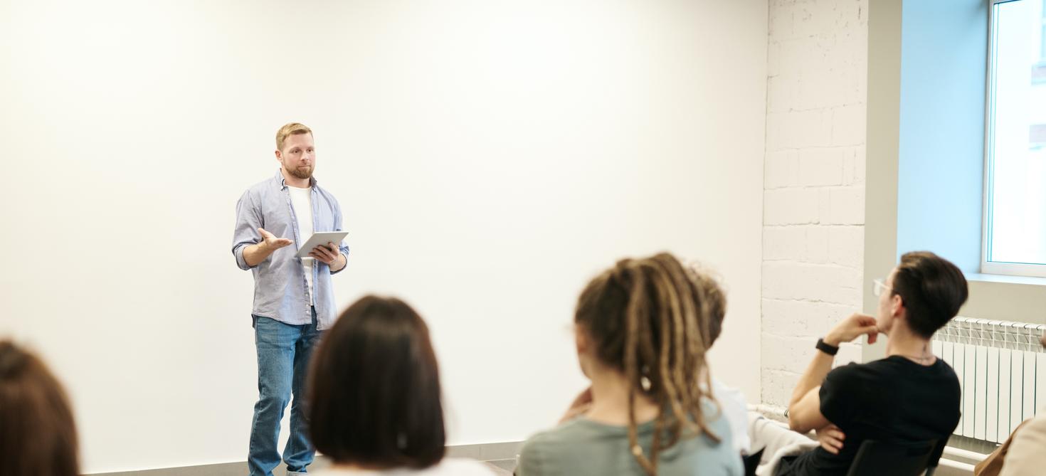 Person giving a presentation