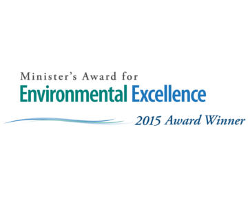 Logo du prix d'excellence environnementale décerné par le ministre