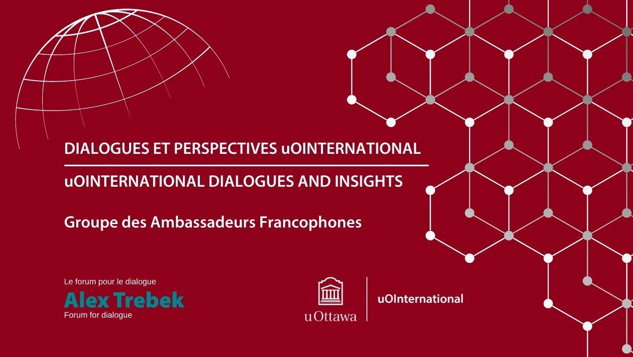 Affiche de la conférence avec le Groupe des Ambassadeurs Francophones