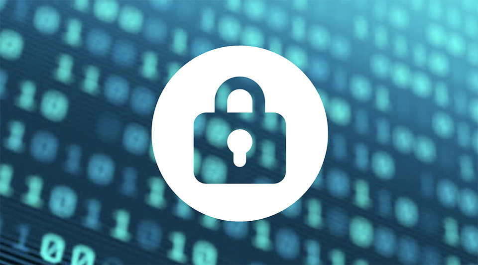 icône d'un cadenas sur fond de code informatique